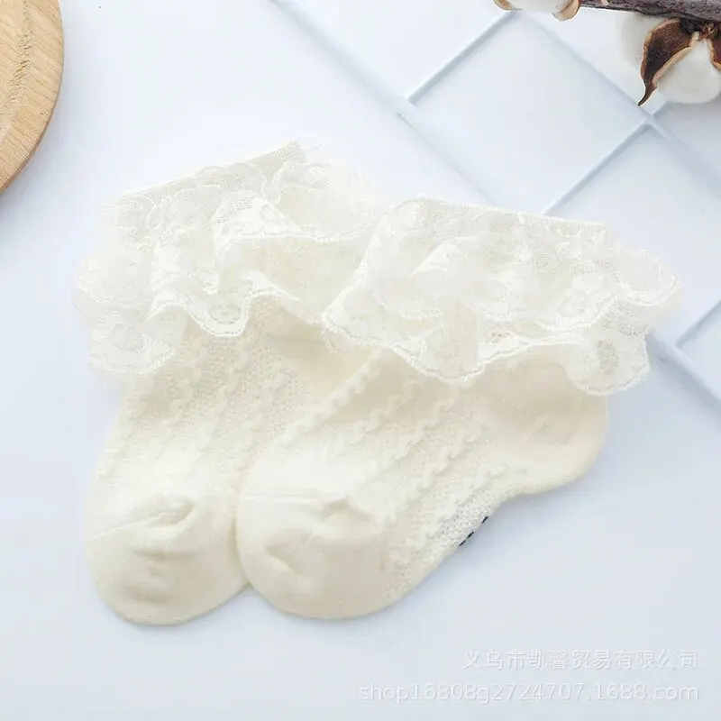 

0-12 Years Old Four Seasons General New Korean Version of The Recommended Fashion Lace Princess Socks Soft and Not Strangle Girl