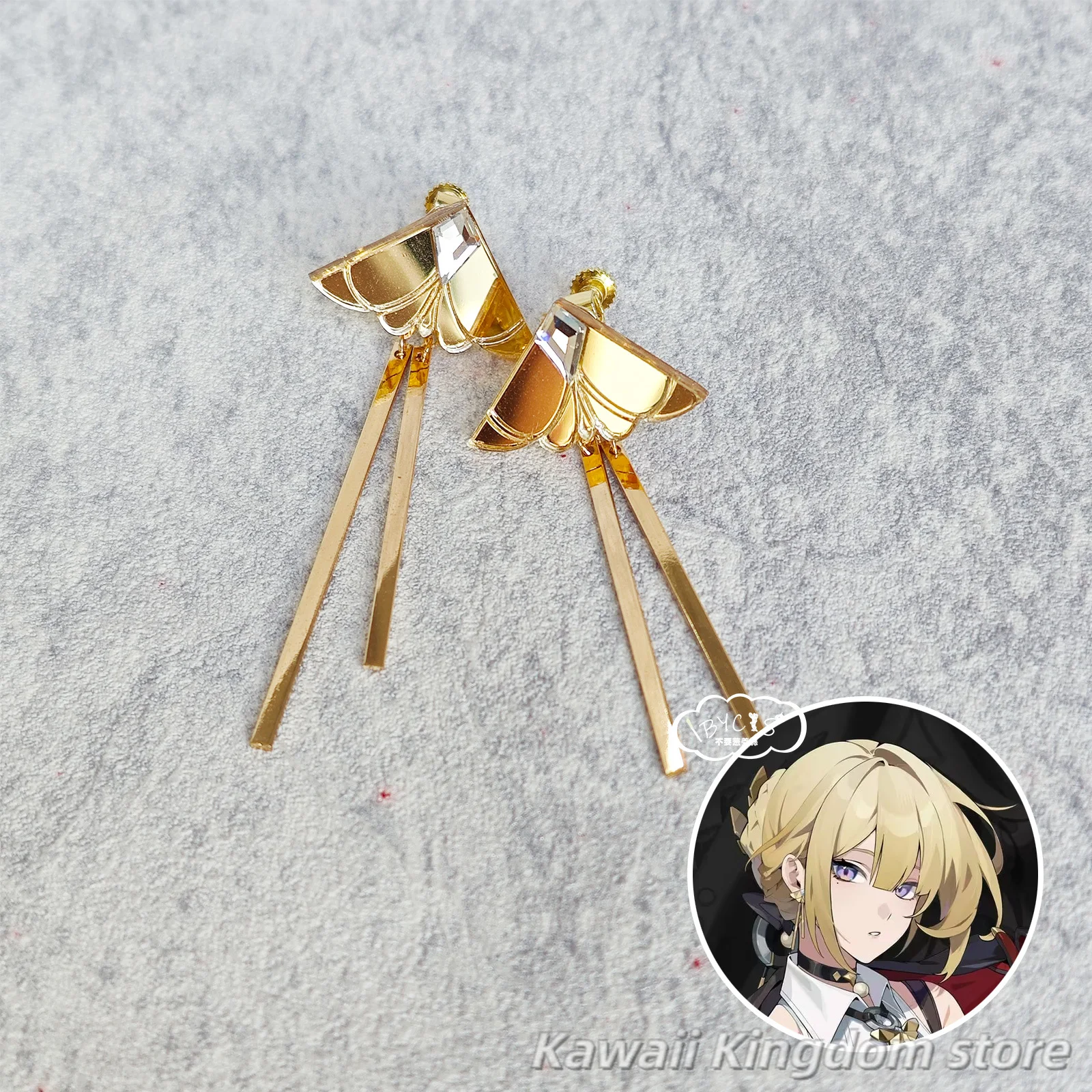 Zenless Zone Zero ZZZ Evelyn Chevalier Anime Ear Acupuncture Ear Clip Unilateral Butterfly Wilhelmy Earring Earrings Accessory