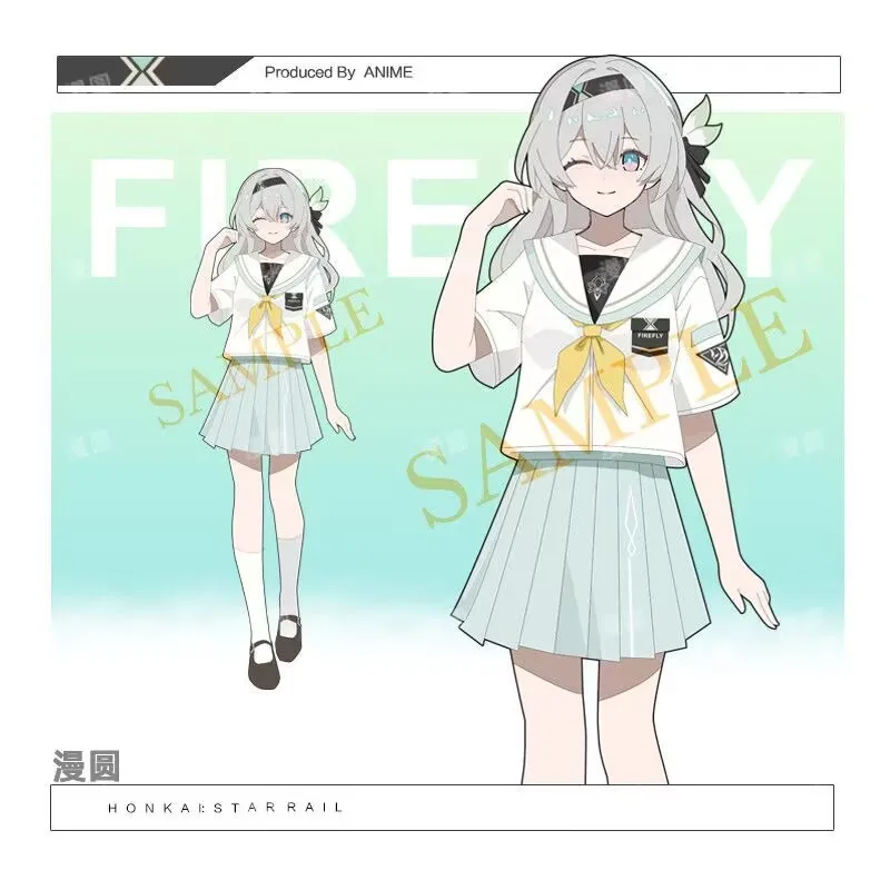 

Костюмы для косплея аниме, костюмы моряка Firefly Fan Fiction jk, Coollapsing Star Rail, повседневная одежда с 2D короткими рукавами и короткой юбкой