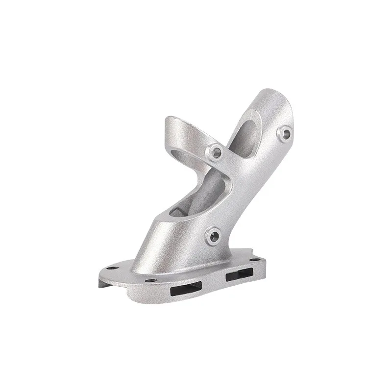 Flag Bracket Adjustable 45 Degree Aluminum Alloy Strong Rustproof 3 Hole Flag Pole Holder Bracket Silver