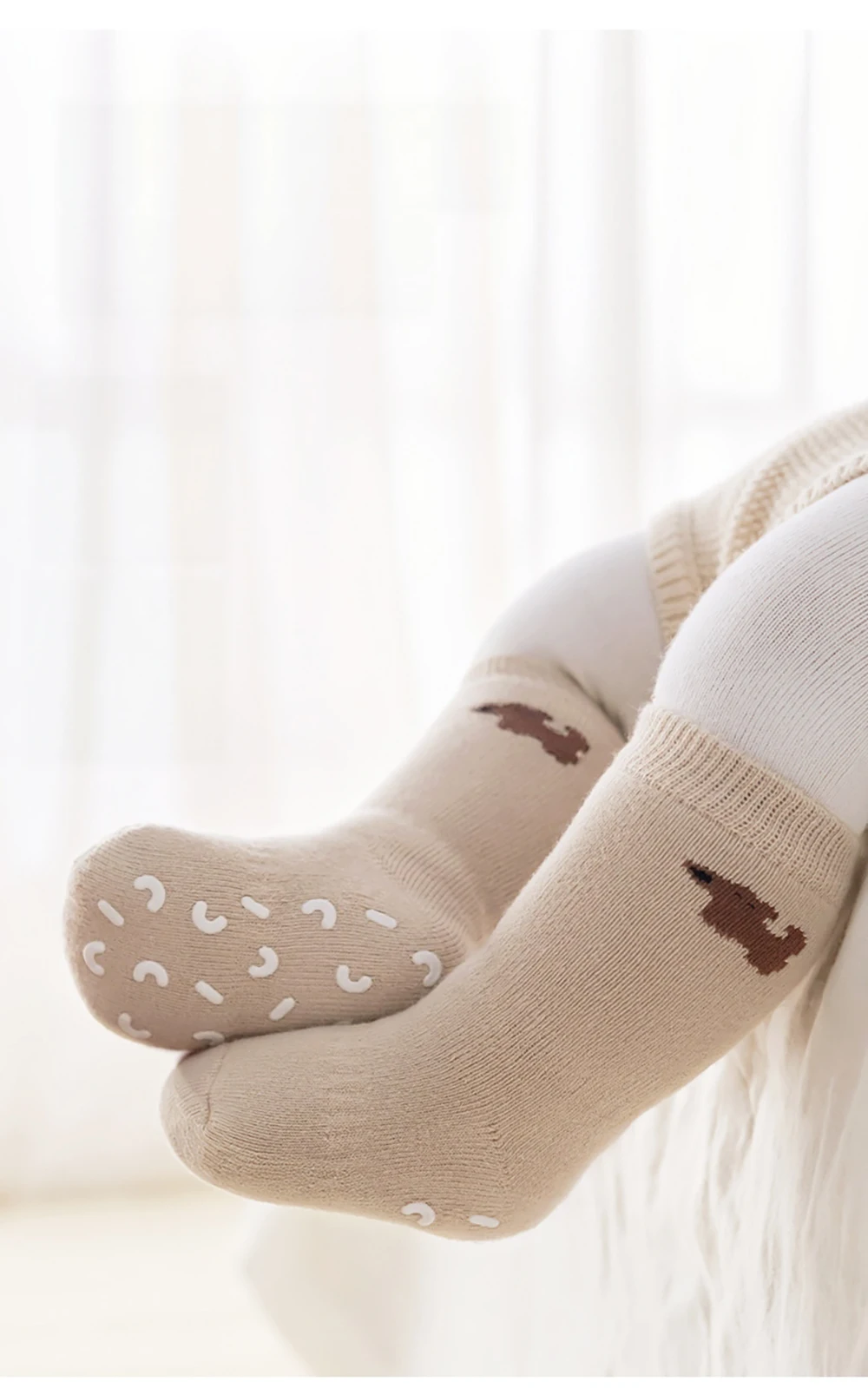MILANCEL Kindersocken 0-5T Babysocken Winter Warme Verdickte Mädchen-Bodensocken Cartoon Kinder Rutschfeste Mittellange Socken – Detail 2