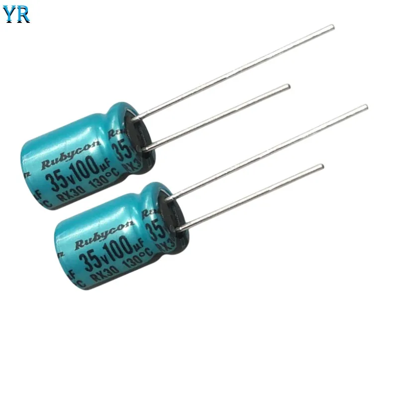 

20PCS Rubycon 35V100UF 8x11.5mm Electrolytic Capacitor RX30 130℃ 100uf 35V 8X11.5MM