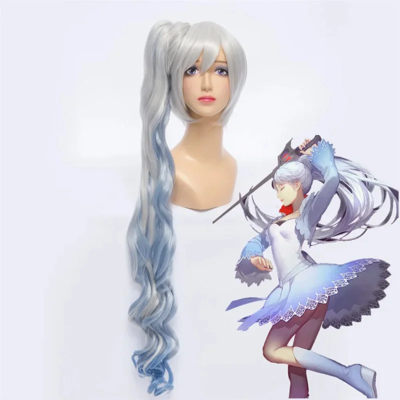 

Long White Blue Hair Cosplay Costume Wig for RWBY Weiss Schnee White Trailer