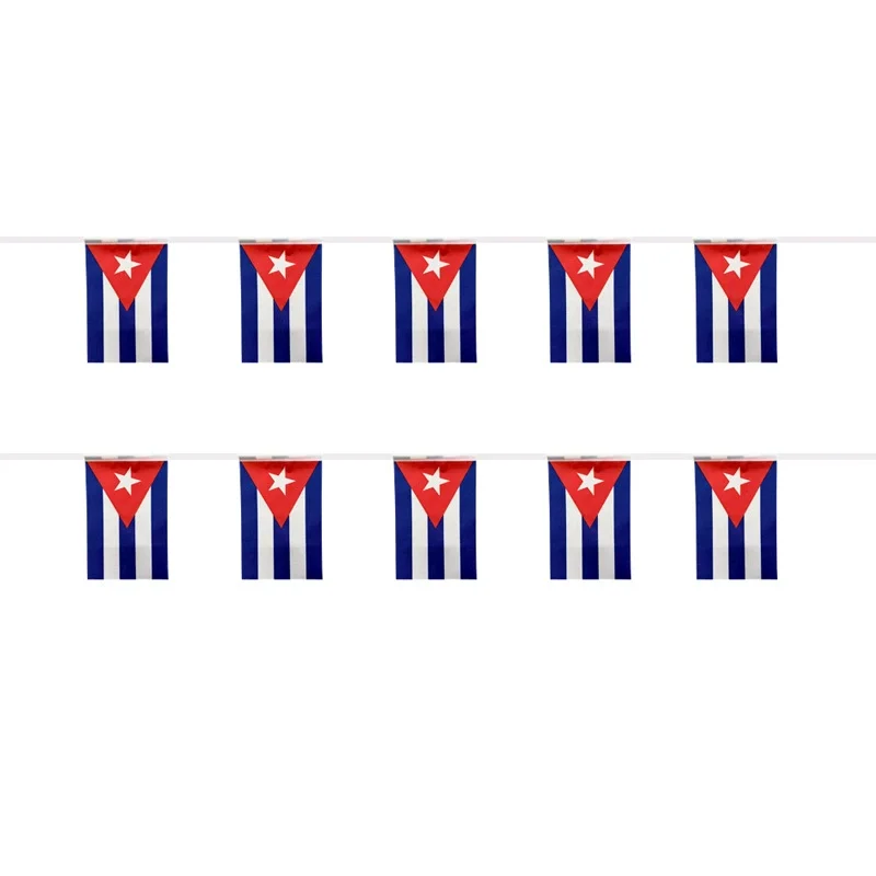 SKY FLAG Cuba Bunting Flags 14x21cm 20pcs/lot Cuba String Flags Pennant Banner Festival Party Holiday for Decoration