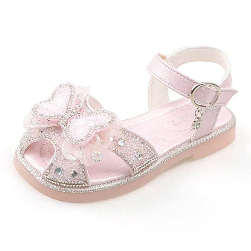 

Children's Sandals 2024 Summer Soft Sole Girls' Princess Sandals Fish Mouth Fashion Bow Baby Casual Beach Shoes