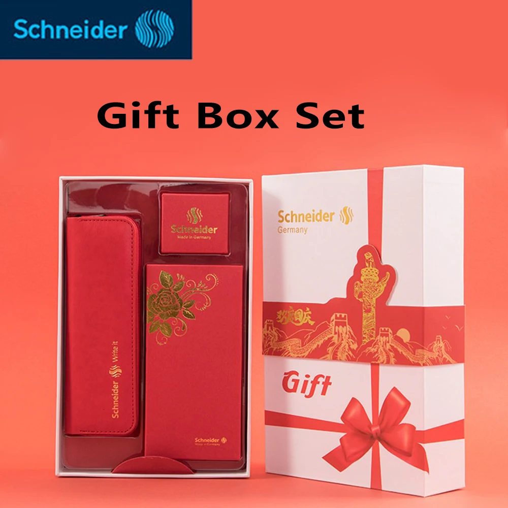 1Set Schneider Reco Gel Pen Base Fountain Pen Suit Gift Box Set 0.5mm Gift Kawaii School Supplies Stationery Supplies
