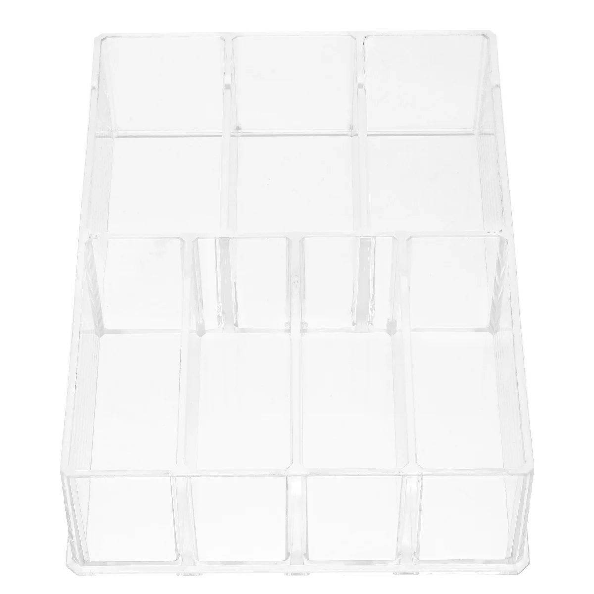 Caixa de armazenamento de sombra de olho acrílico transparente 7 grade organizador para pincéis de maquiagem brincos rack de armazenamento acrílico