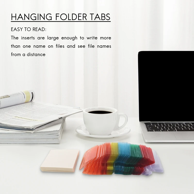 60 Pcs 2 Inch Hanging Folder Tabs And 120 Grids Inserts For Quick Identification Of Hanging Files Hanging File Inserts