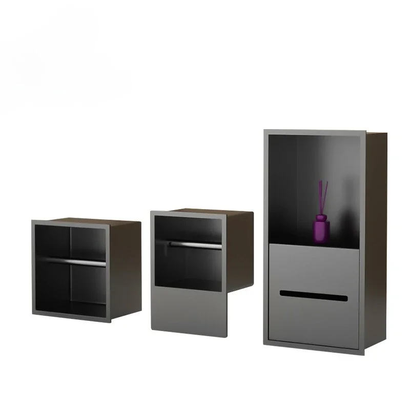 

Toilet Niche Stainless Steel Recessed Tissue Box Shelf Toilet Bathroom Tissue Rack Wall Cabinet