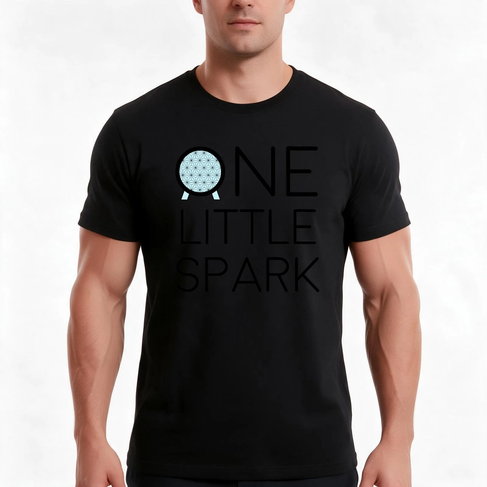 One Little Spark - Epcot T-Shirt, Summer Casual Cotton Tee, Oversized Streetwear Tops, Vintage Graphic Print, Unisex Men Women