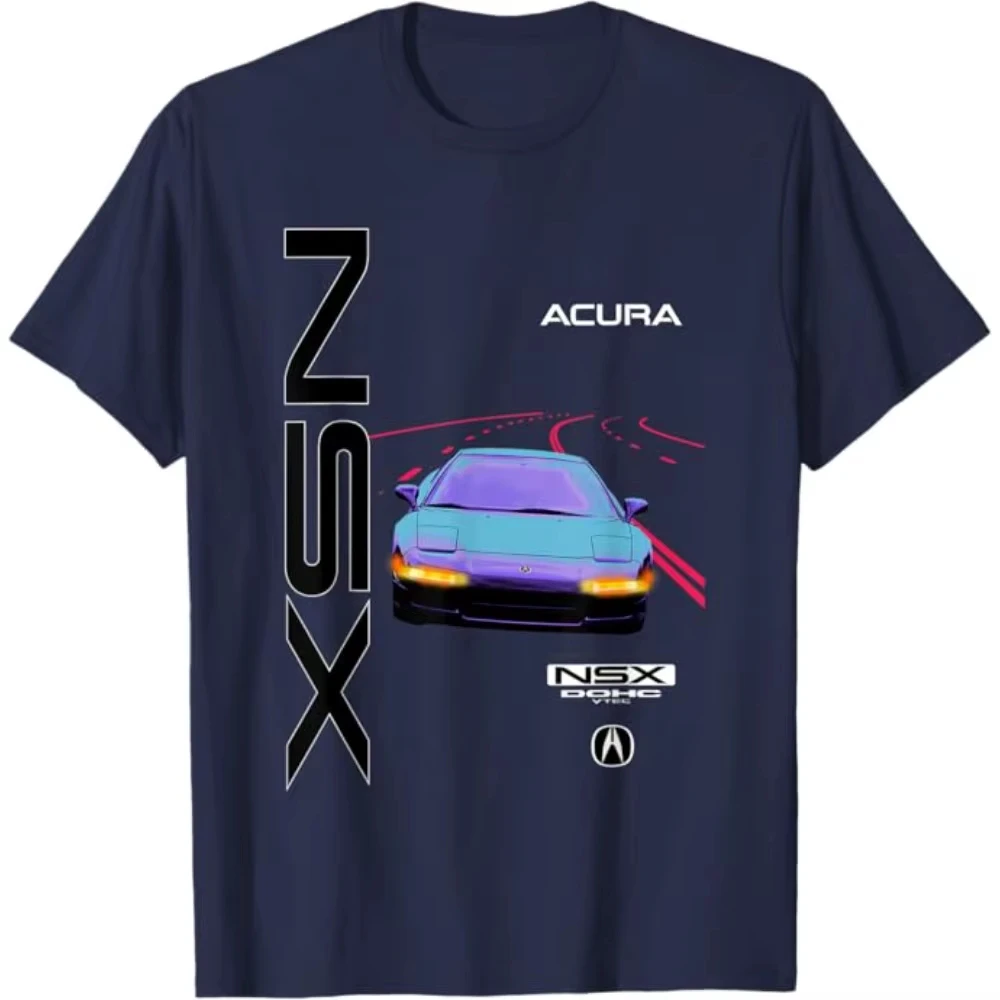 

Honda Trendy Hot Items Men's and Women's T-shirt Acura Neon Road V Tec Tee Summer Riding Off-road Spring Motorcycle Racing Top