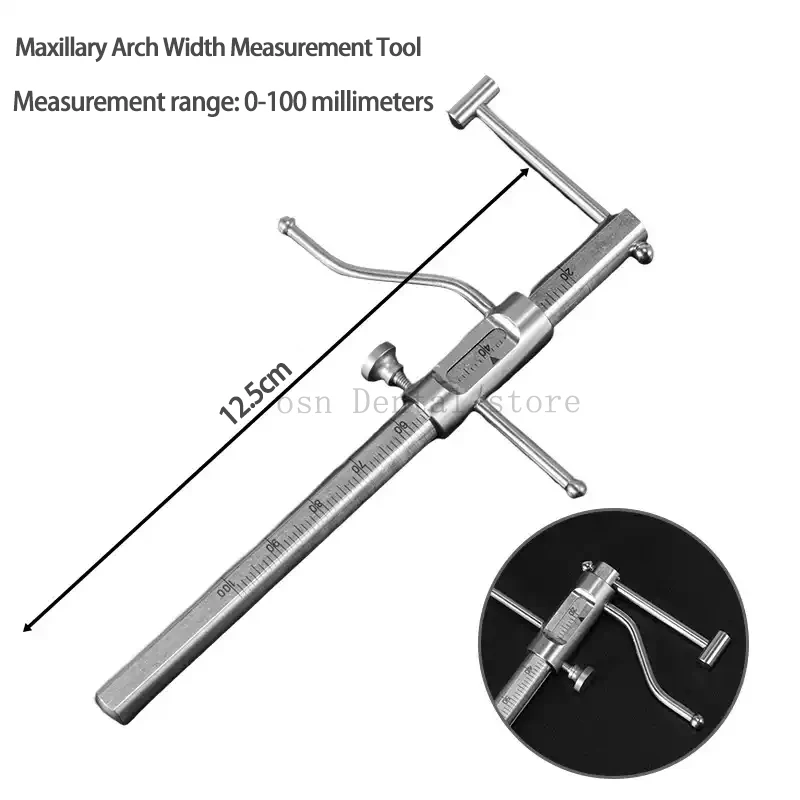 1pcs Dental Implant  VDO Ruler Venus Apollo Gauge implant spine measuring ruler, stainless steel oral instrument Instruments