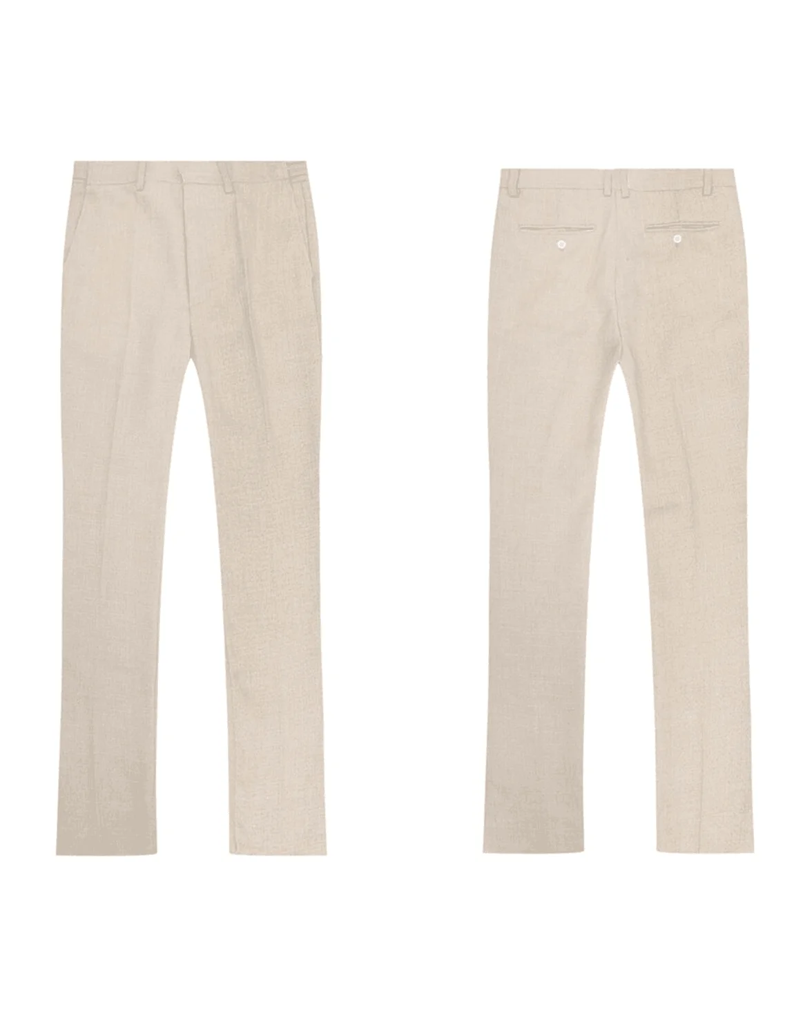New Men's Formal Linen Summer Pants Straight Tube Beige/Blue/White Comfortable Breathable Formal Business Fashion Basic Style