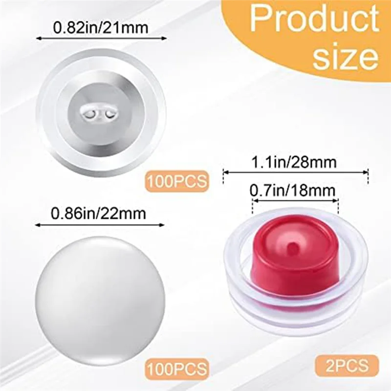 

Новые 100 комплектов крышек для швейных пуговиц диаметром 23 мм для художественных промыслов, швейных принадлежностей, крышек для пуговиц 7/8 дюймов и задних пуговиц