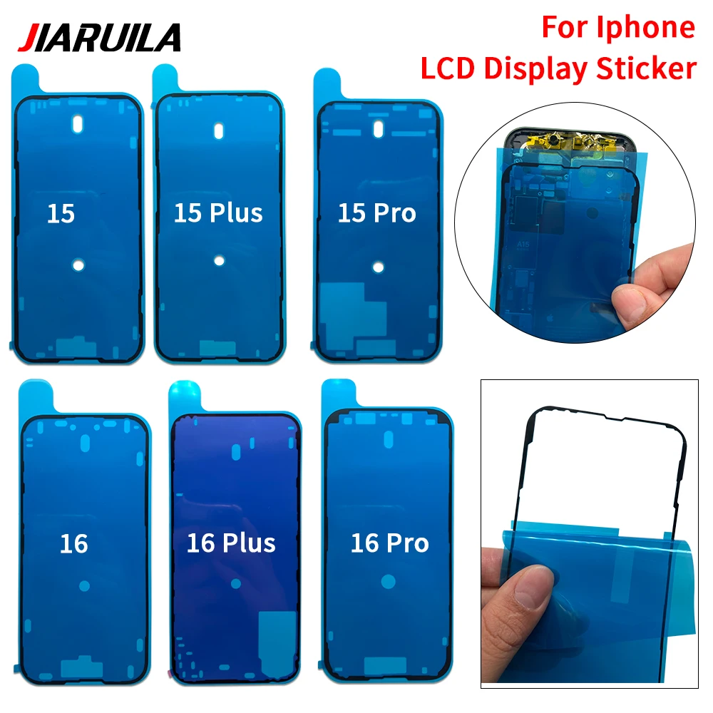 LCD Screen Frame Waterproof Adhesive Sticker Strips For Iphone 16 15 14 Pro Max Plus 13 mini Bezel Seal Tape