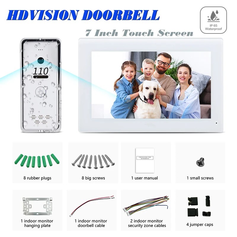 

Cheap Price 7 Inch Villa Kit Smart Video Doorbell Ring HD Camera Visiophone Interphone Video Ring Bell