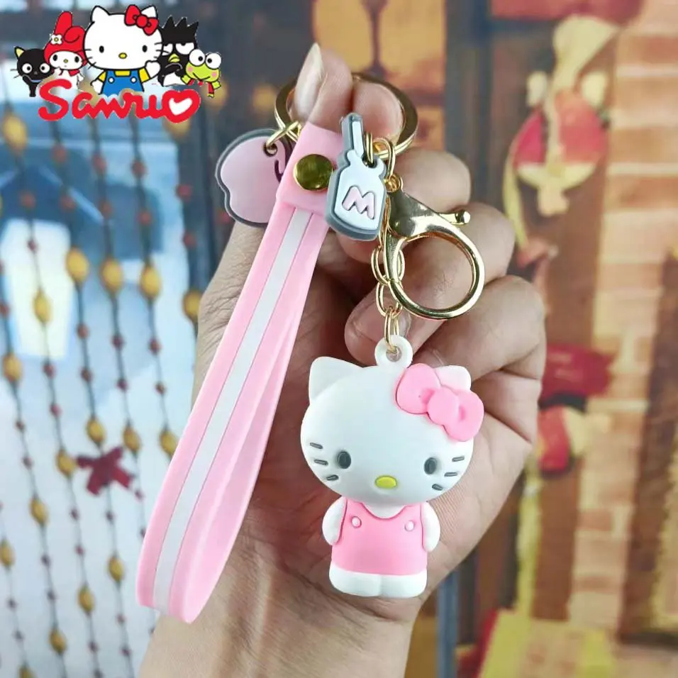 

MINISO Melody Kuromi Hello Kitty Cinnamoroll Pochacco Keychain Cute Bag Pendant Couple Lovely Cartoon Key Buckle Small Gift