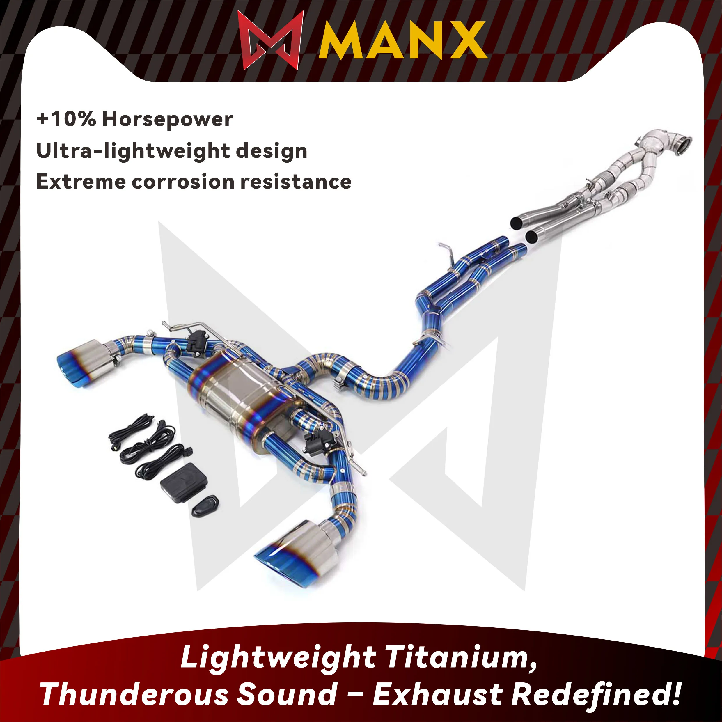 

MANX Titanium Exhaust Full System High Flow Performance Catback for AUDI RS3 2.5T 8Y 24+ Car Accessories with Valve and Downpipe