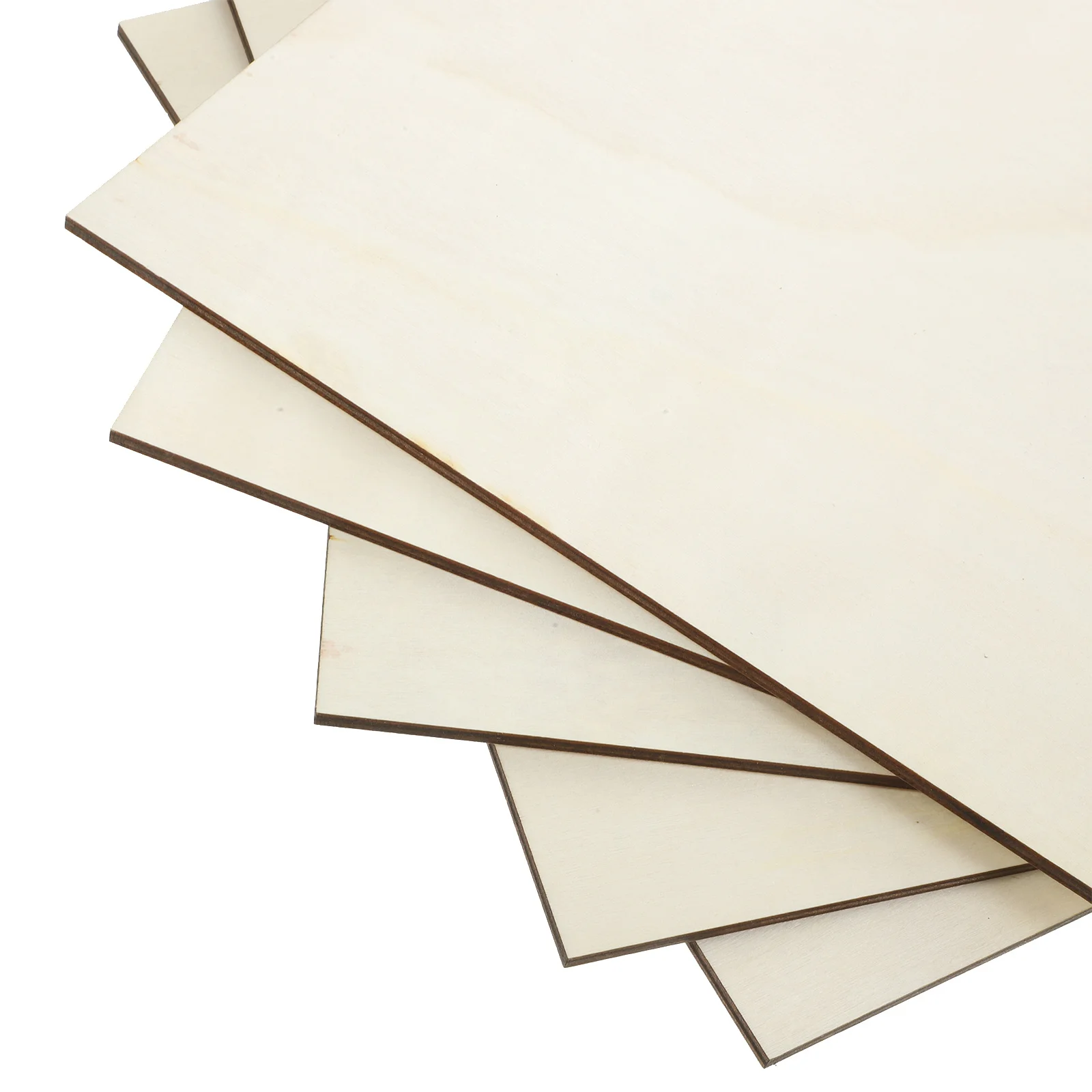 

5pcs Square Unfinished Wood Sheets Blank Diy Wooden Sign Craft Planks For Painting Graffiti Home Decor Wood Pieces