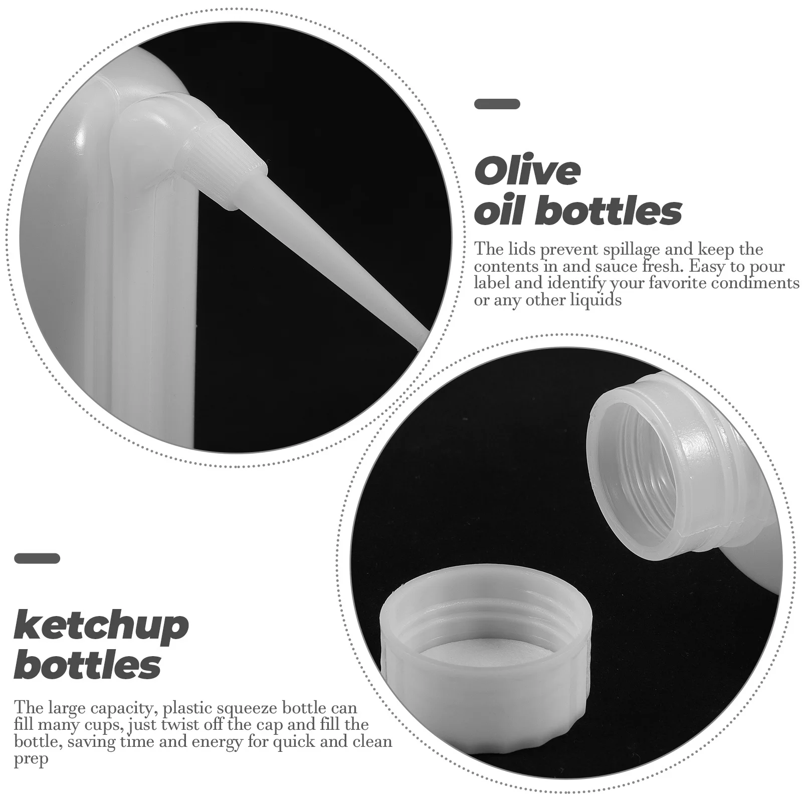 

5Pcs Holy Communion Filling Bottles Large Capacity Squeeze Sauce Bottles for Bbq Party Kitchen Condiment Storage