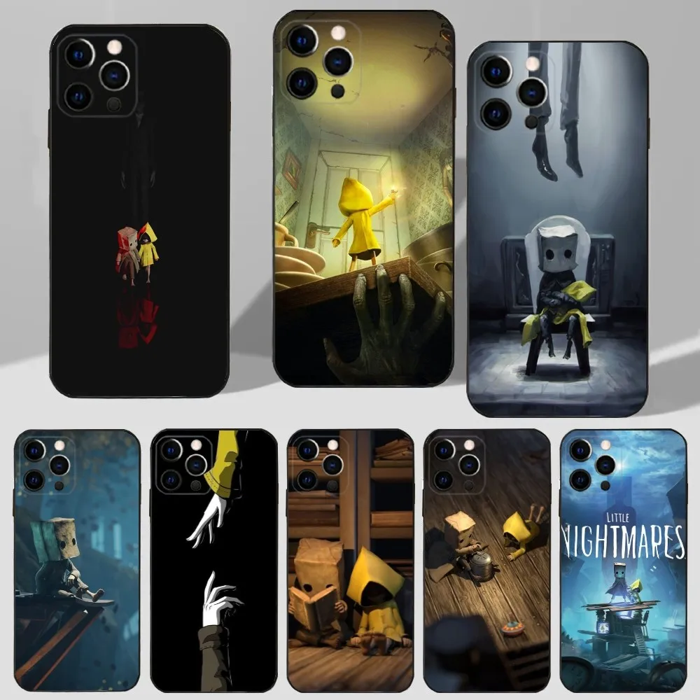 Game L-Littles N-Nightmares Phone Case For iPhone 16,15,14,13,12,11 Plus,Pro Max,XS,X,XR,SE,Mini,8,7 Soft Silicone Black Cover