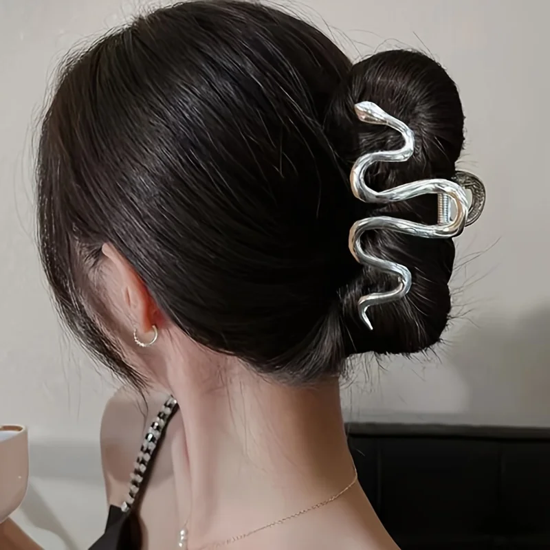 Заколки для волос женские серебристые и золотистые, 2 шт.