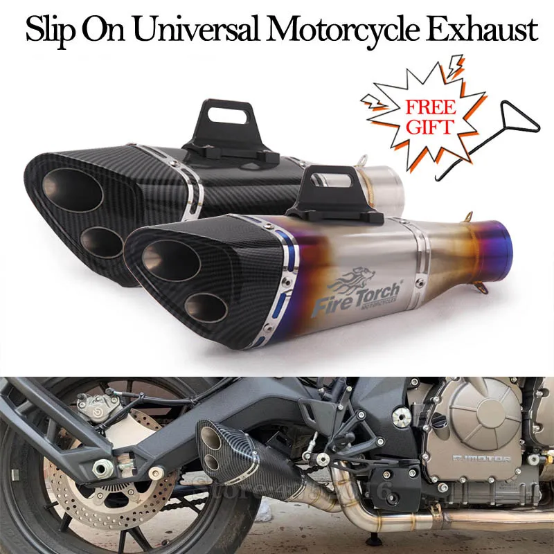 

51MM Universal Motorcycle Exhaust Pipe Yoshimura R11 Modified Escape Moto For Z650 Z900 ER6N CBR1000RR YZF R1 R3 S1000RR Slip On