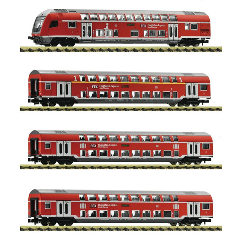 FLEISCHMANN Train Model N Type 1/160 881916 Double-decker Passenger Carriage Four Set Train Model Carriage Toys