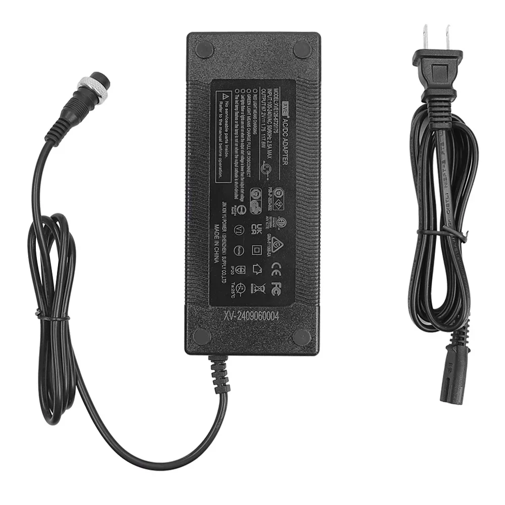 ل INOKIM OXO سكوتر كهربائي 67.2 فولت شاحن بطارية بطارية ليثيوم أيون القياسية شاحن GX16 3 الشق موصل محول الطاقة #3