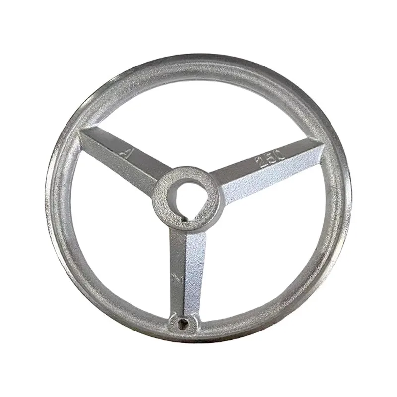 Cast iron chrome plated handwheel, circular corrugated handwheel, hand cranked machine handle, industrial