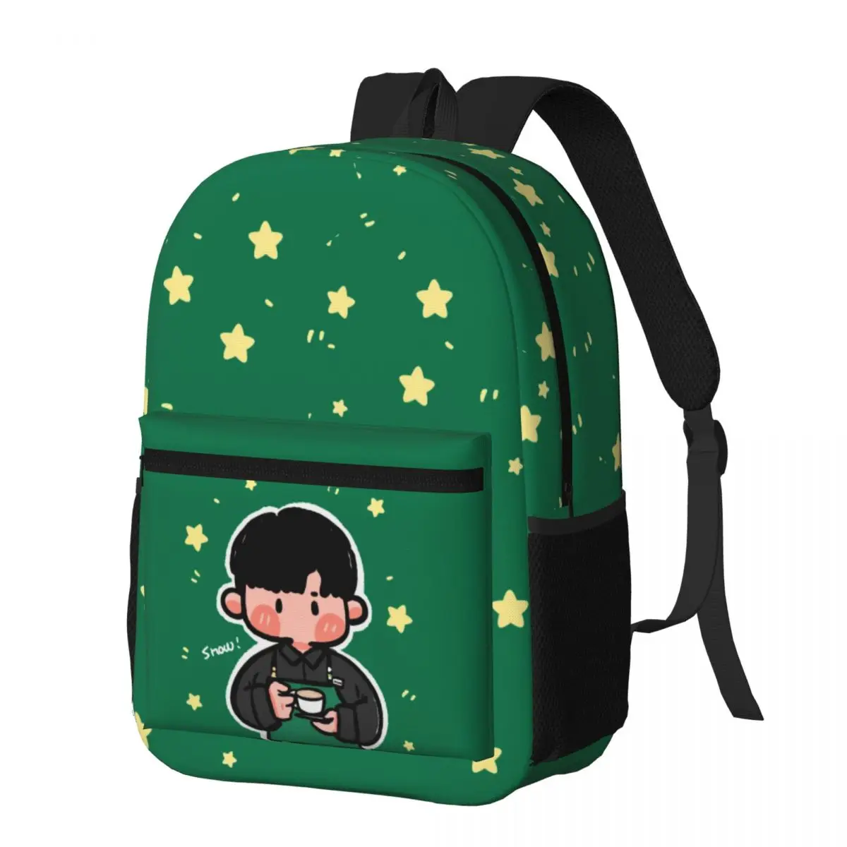 Starbucks-Green, Star, Comic Fashionable and trendy, comfortable and durable student backpack