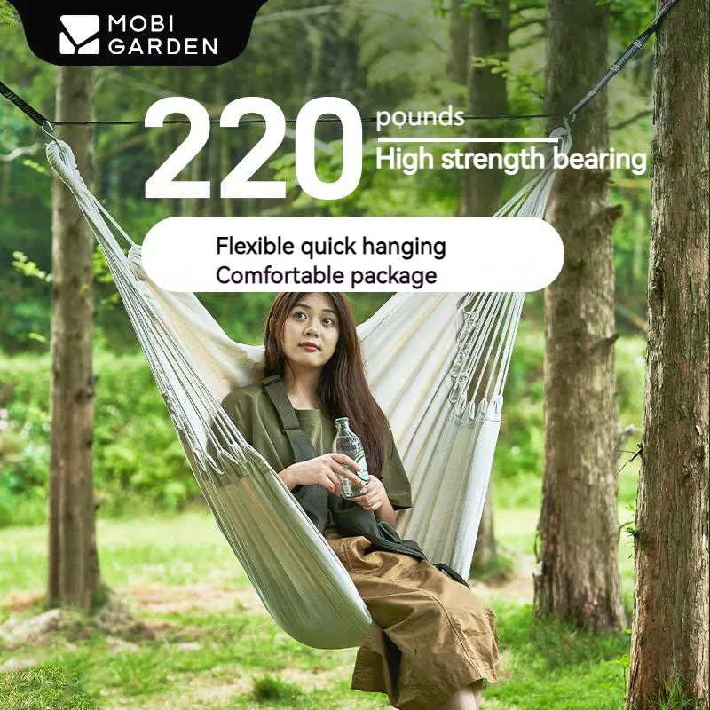 

MOBI GARDEN Hammock Tent Hanging Swing Chair Recliner Field Outdoor Camping Picnic Portable Rocking Chair Bed Adult Children