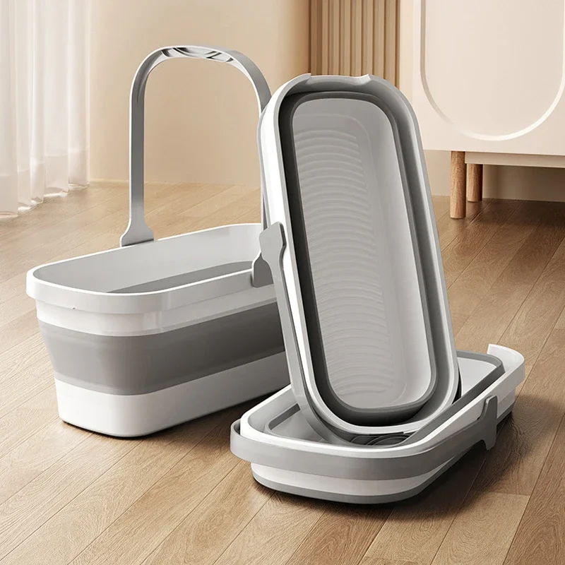 حوض مياه قابل للطي لوازم التخييم دلو بلاستيكي مغسلة للقدم سبا حمام الصيد غسيل السيارات الأدوات المنزلية الملحقات-P