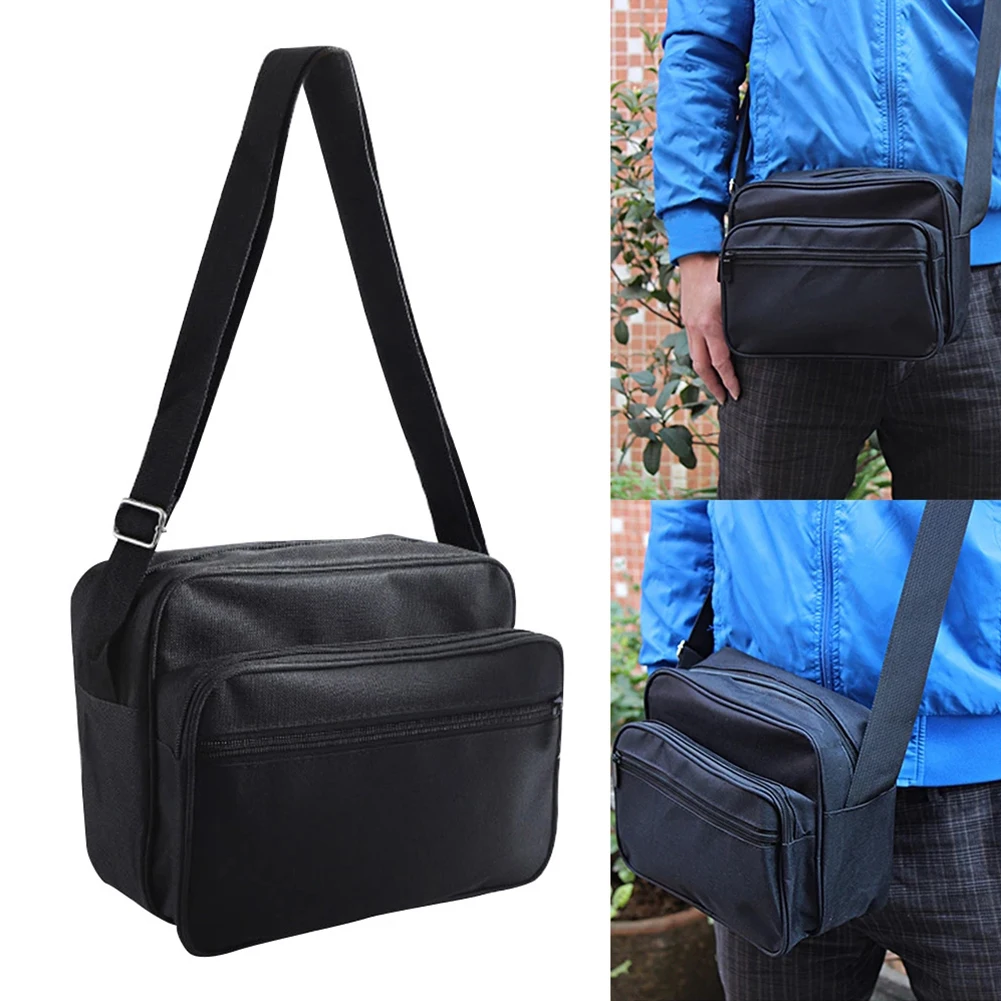 Thickened Canvas Electrician Tool Bag Multi Pocket Single Shoulder Storage Pouch Organizer For Hardware Repair Maintenance Work