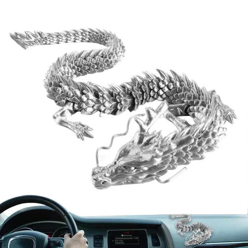 Articulated Dragon Toy 3D Printed Dragon Toy Figurine Dynamic Poses Decoration Tool For Cars Offices Homes And Fish Tanks