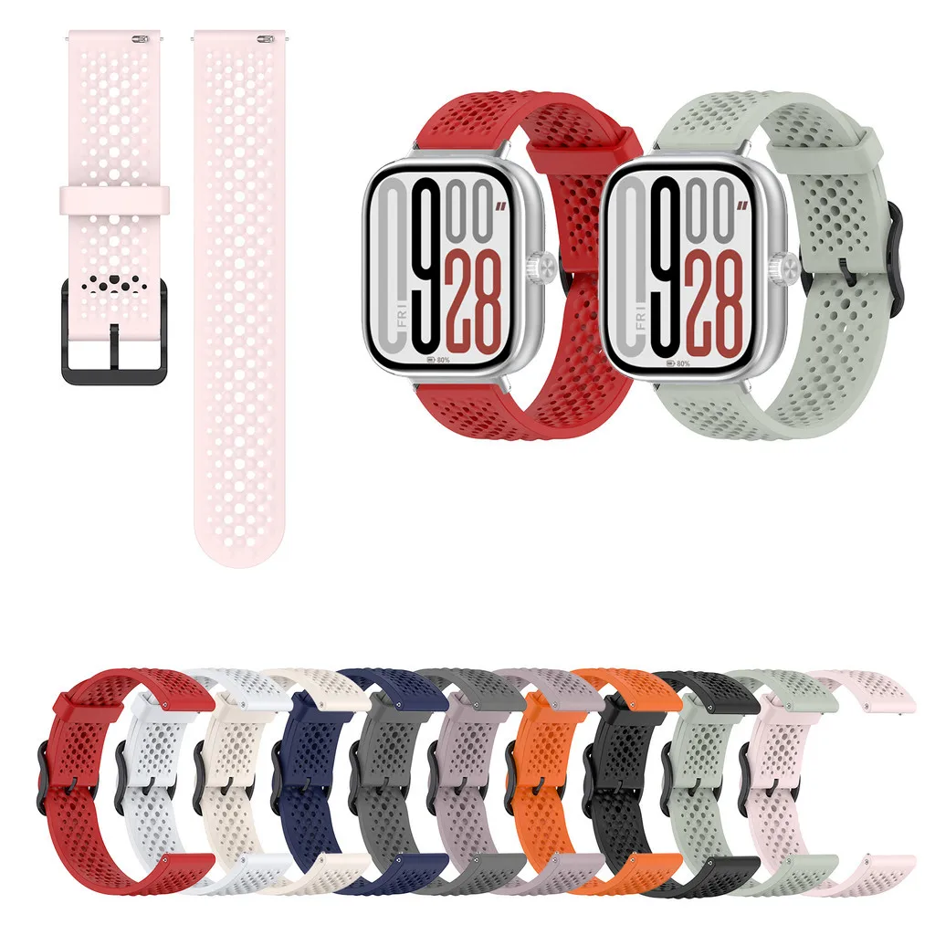 

Breathable Soft Silicone Strap for Redmi Watch 6 5 4 / Xiaomi Band 8 9 Pro Miband 8 9 Pro Watch4 Watch5 Watch6 Sport Strap