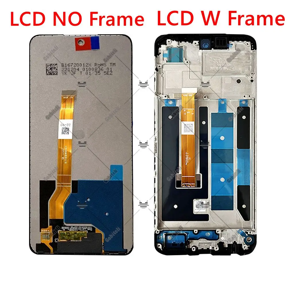 OPPO Realme LCD 디스플레이 스크린 터치 패널 디지타이저, OPPO A1 PHS110 LCD 프레임 스크린, C55 RMX3710, 테스트 완료 6.7 인치