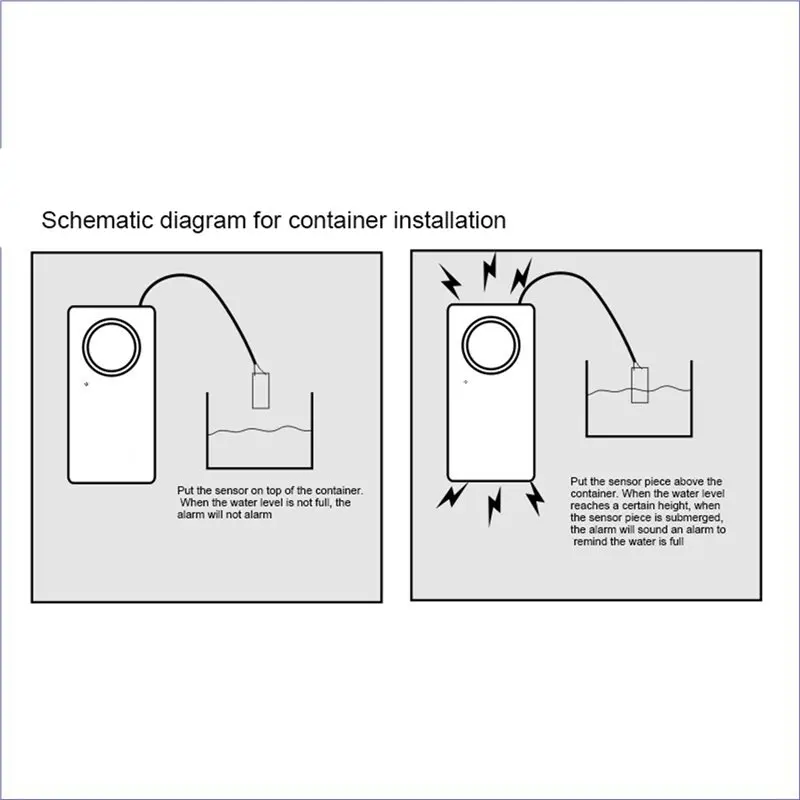 【أضف إلى عربة 】 5X إنذار منزلي كاشف إنذار بقعة تسرب المياه مستشعر تسرب المياه المستقل كشف الفيضانات تنبيه تجاوز آمن #6