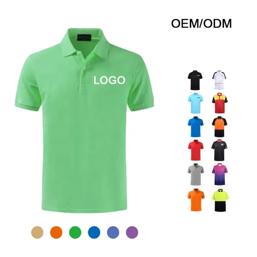 

High Quality Custom Work Uniform Blank Plain Cotton Polyester Sports Mens Business Employee Golf Polo Shirt with Logo