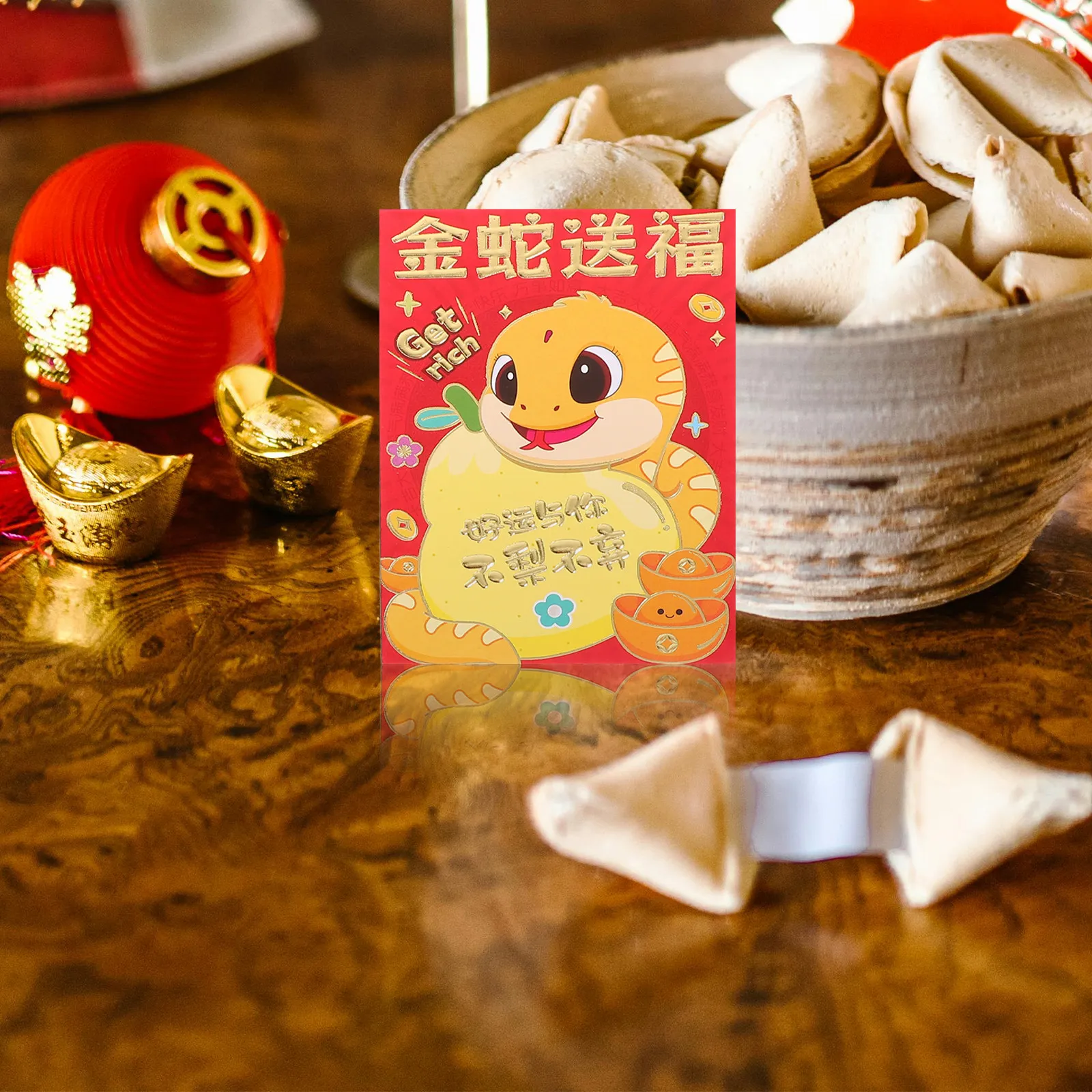 

36Pcs Chinese New Year Red Envelopes Cartoon Design Snake Year Theme Traditional Money Envelopes Spring Festival Lucky Red