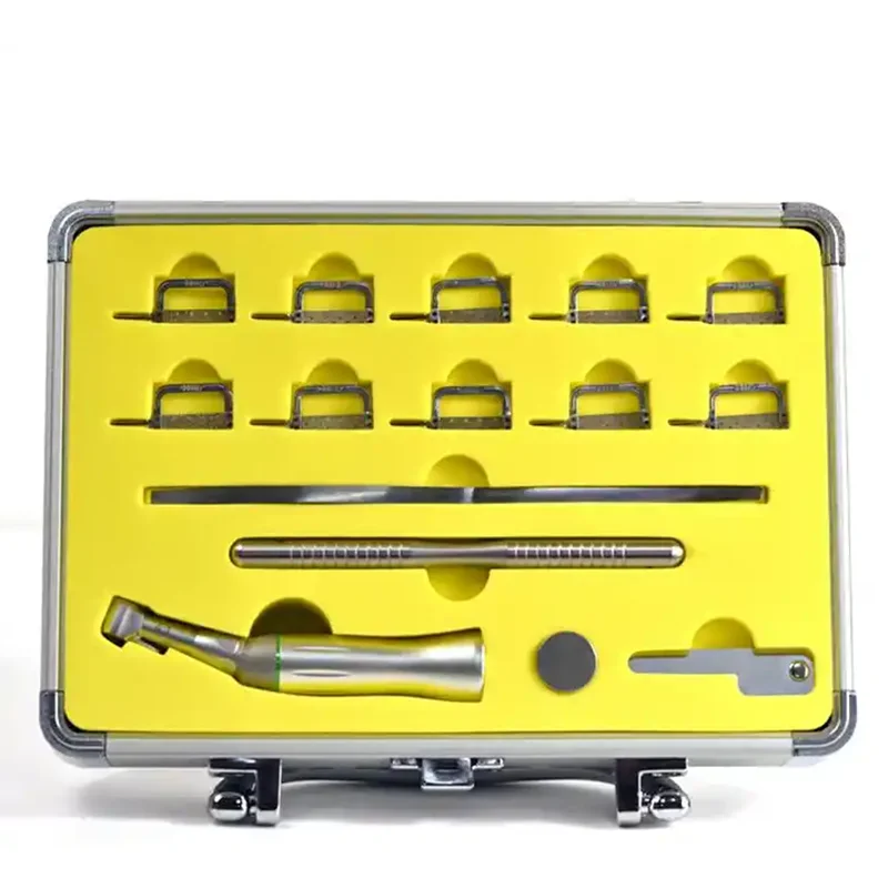 

Dental Handpiece Kit IPR System Reciprocating Interproximal Stripping Reduction Contra Angle 4:1 Orthodontic with Saw Blade