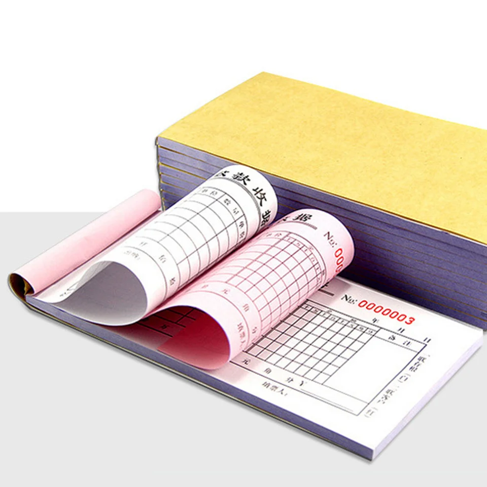 Custom Duplicate/Triplicate Carbonless Receipt Invoice Book OEM Offset Printing NCR Bill Check Book Copy Paper