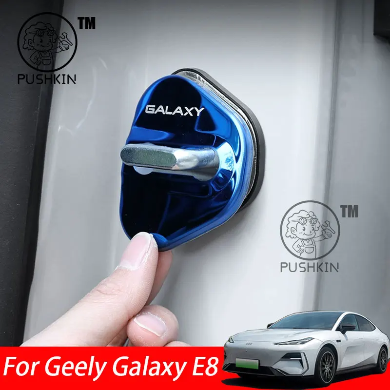 

For Geely Galaxy E8 2024 2025 Car Door Lock Protective Cover Anti-Collision Shock Absorbing Pad Accessories