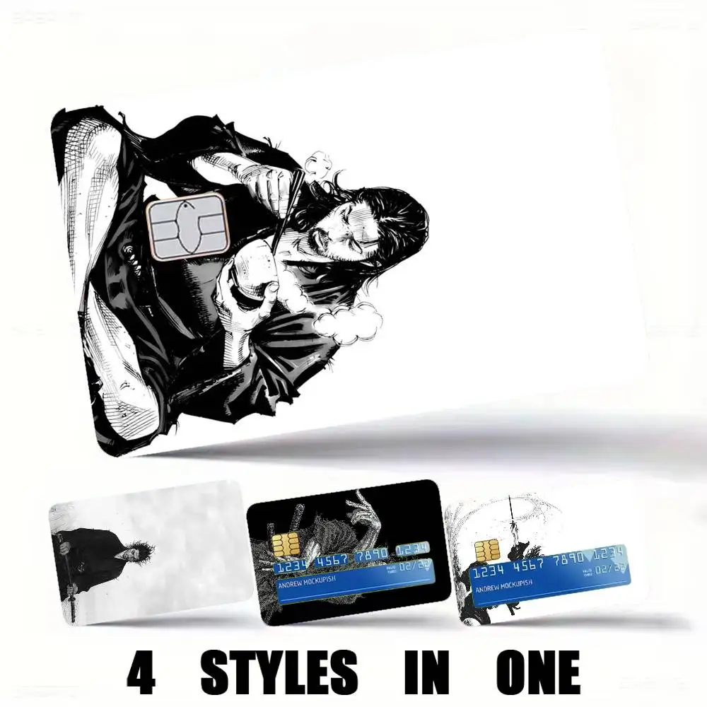 Miyamoto Vagabond M-Musashi-i Credit Card HD Stickers Easy to replace, change card style anytime as you like