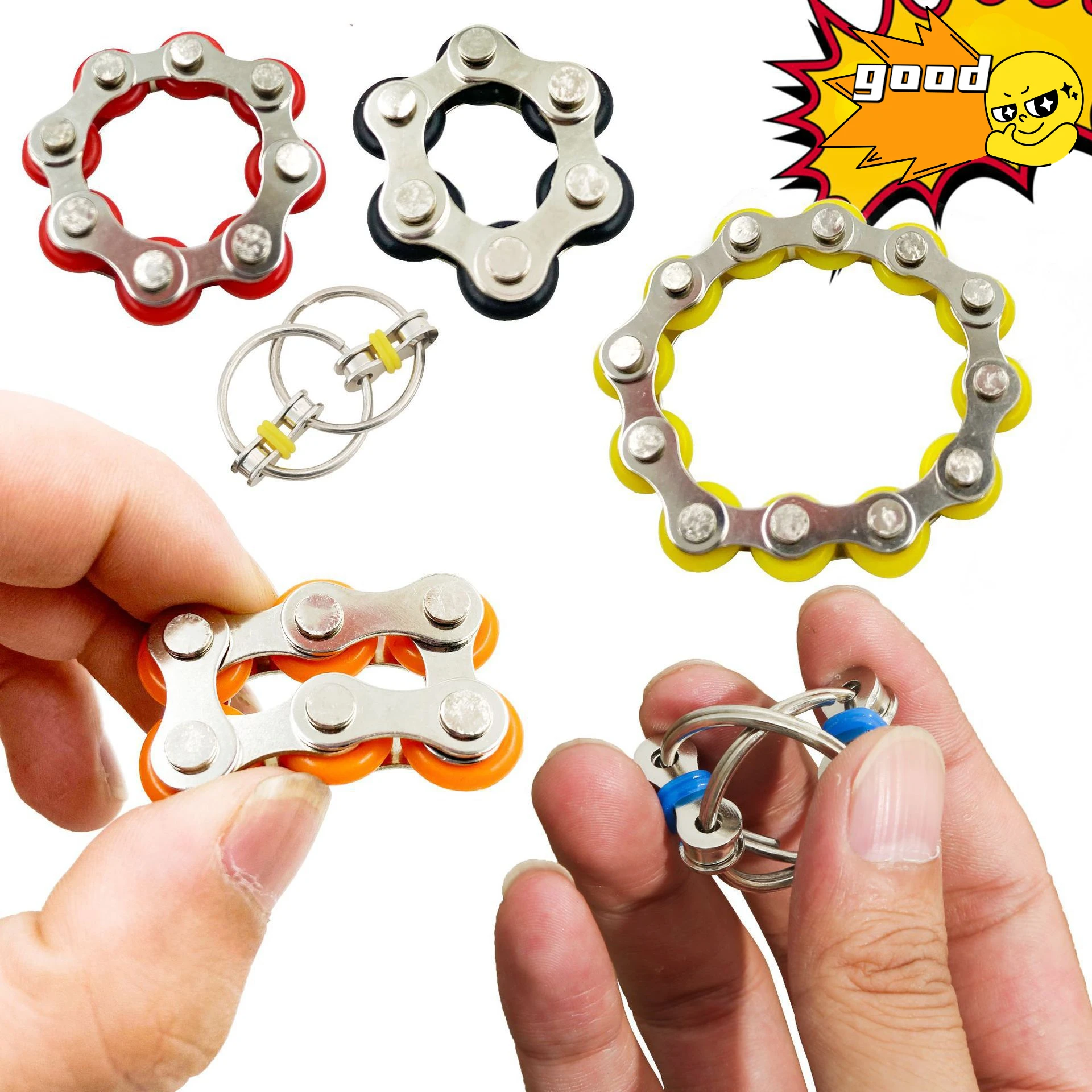 1Pcs Roller Bike Chain Fidget  Autism Toys Therapy Cool Gadgets Stress Skills for Anxiety Antiestrés Juguetes Ansiedad