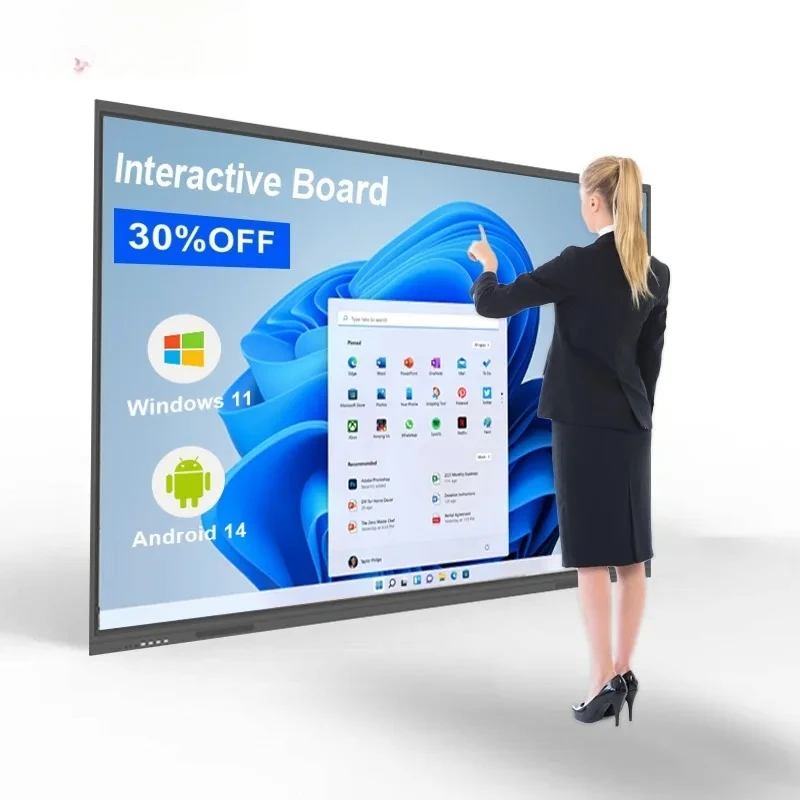 

Интерактивная доска Topnice 55, 65, 75, 86, 100, 110 дюймов, интеллектуальная доска с 20-точечным сенсорным экраном, универсальный светодиодный телевизор, поставщик OEM