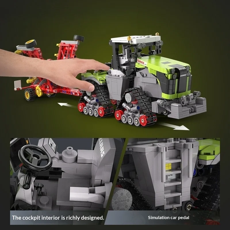 GSF 1336 шт. 1:32 знаменитый CLAAS город сельскохозяйственная машина строительный блок MOC кирпич дизайн грузовик кирпичи игрушки подарки для детей