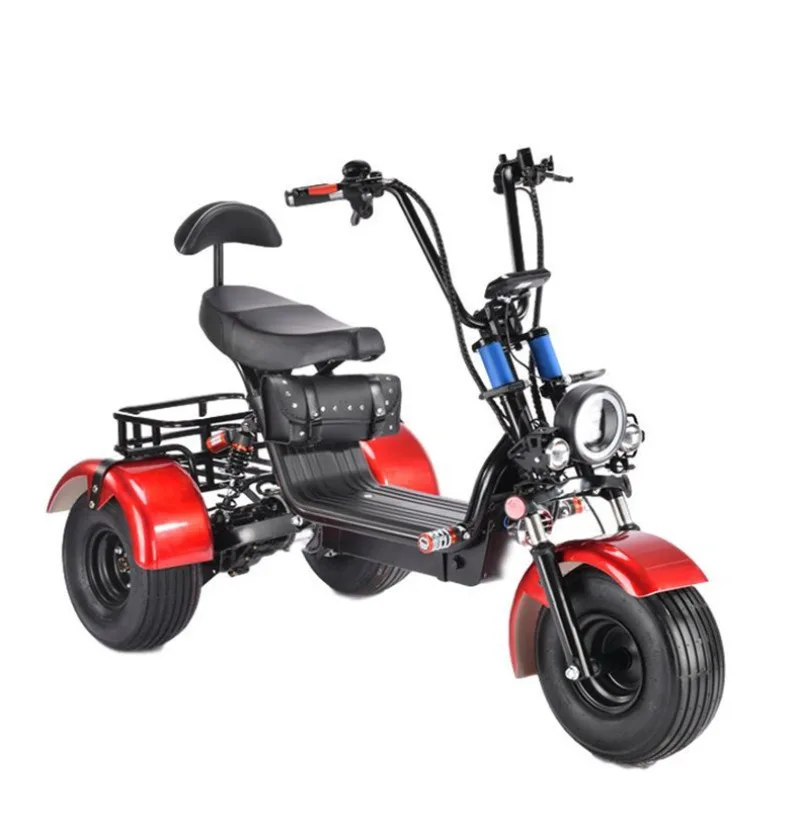 Roter Schneereifen, behinderter Mobilitätsroller, Korb mit großer Kapazität, 1000 W, leistungsstarkes fließendes elektrisches Dreirad für Erwachsene, Haushalt, ältere Menschen – Detail 11