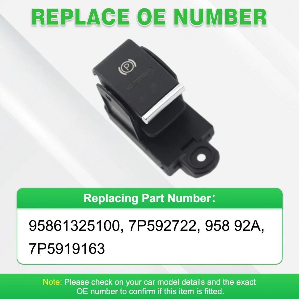 10Pins Left Hand Drive Car Handbrake Button Switch 95861325100 Fit For Porsche Cayenne Turbo Sport Utility 4-Door 2011-2016