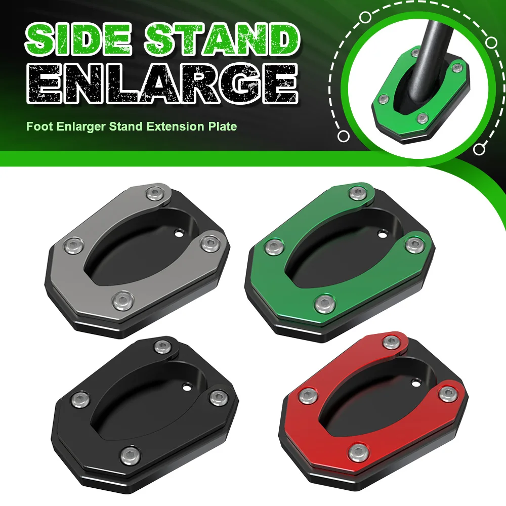 

FOR Kawasaki ZX4R ZX4RR ZX 4R ZX 4RR ZX4 RR Motorcycle Accessories CNC Aluminium Side Stand Enlarger Kickstand Enlarge Plate Pad